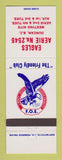 Matchbook Cover - Eagles Club Duncan BC