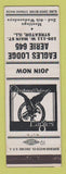 Matchbook Cover - Eagles Club Streator IL