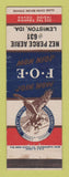 Matchbook Cover - Eagles Club Lewistown ID