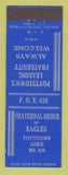 Matchbook Cover - Eagles Club Pottstown PA