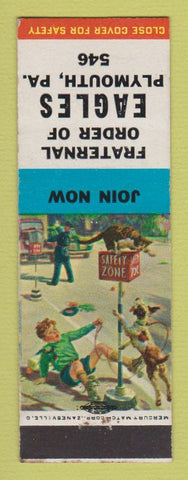 Matchbook Cover - Eagles Club Plymouth PA
