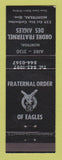 Matchbook Cover - Eagles Club Montreal QC