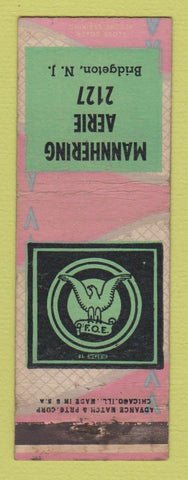 Matchbook Cover - Eagles Club Bridgeton NJ WEAR