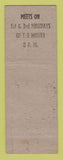 Matchbook Cover - Eagles Club Bridgeton NJ WEAR