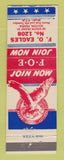 Matchbook Cover - Eagles Club Milton PA
