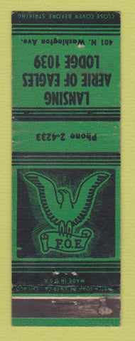 Matchbook Cover - Eagles Club Lansing MI GREEN WEAR