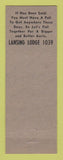 Matchbook Cover - Eagles Club Lansing MI RED