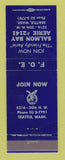 Matchbook Cover - Eagles Club Salmon Bay Seattle WA BLUE