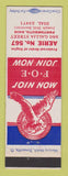 Matchbook Cover - Eagles Club Portsmouth OH