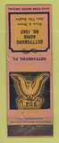 Matchbook Cover - Eagles Club Gettysburg PA WORN