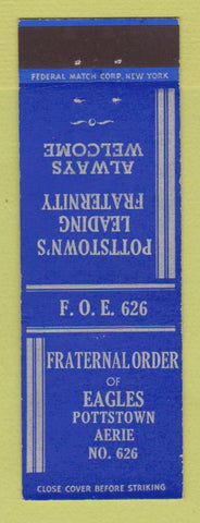 Matchbook Cover - Eagles Club Pottstown PA