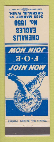 Matchbook Cover - Eagles Club Chehalis WA