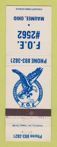 Matchbook Cover - Eagles Club Maumee OH