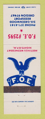 Matchbook Cover - Eagles Club Reedsport OR