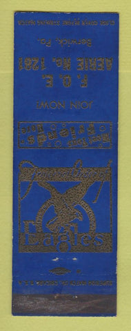 Matchbook Cover - Eagles Club Berwick PA BLUE