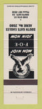 Matchbook Cover - Eagles Club South Gate CA