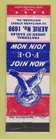 Matchbook Cover - Eagles Club Whitaker PA