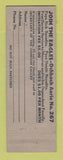 Matchbook Cover - Eagles Club Oshkosh WI