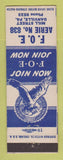 Matchbook Cover - Eagles Club Danville PA