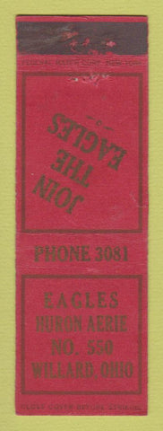 Matchbook Cover - Eagles Club Willard OH