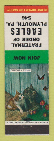 Matchbook Cover - Eagles Club Plymouth PA