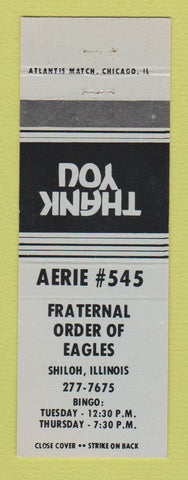 Matchbook Cover - Eagles Club Shiloh IL