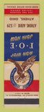 Matchbook Cover - Eagles Club Athens OH