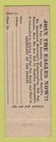 Matchbook Cover - Eagles Club Athens OH