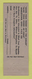 Matchbook Cover - Eagles Club Middletown OH  WEAR