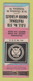 Matchbook Cover - Eagles Club Galesburg IL WORN