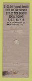 Matchbook Cover - Eagles Club Galesburg IL WORN