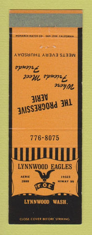 Matchbook Cover - Eagles Club Lynnwood WA