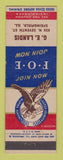 Matchbook Cover - Eagles Club Springfield IL