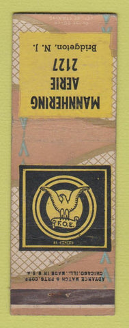 Matchbook Cover - Eagles Club Bridgeton NJ WEAR