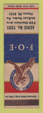 Matchbook Cover - Eagles Club McKees Rocks PA