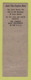 Matchbook Cover - Eagles Club McKees Rocks PA