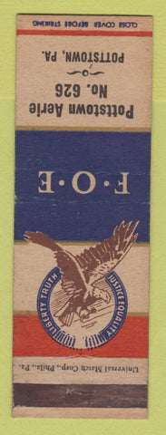 Matchbook Cover - Eagles Club Pottstown PA WEAR