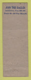 Matchbook Cover - Eagles Club San Diego CA WEAR