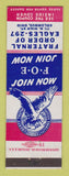 Matchbook Cover - Eagles Club Columbus OH