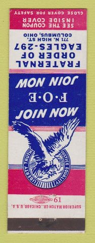 Matchbook Cover - Eagles Club Columbus OH
