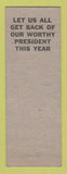 Matchbook Cover - Eagles Club Columbus OH