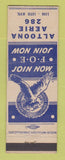 Matchbook Cover - Eagles Club Altoona PA