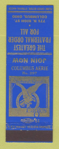Matchbook Cover - Eagles Club Columbus OH