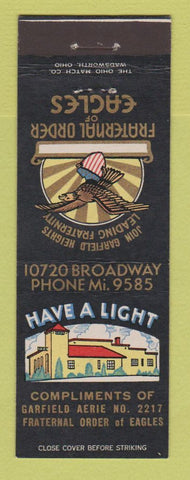 Matchbook Cover - Eagles Club Garfield Heights OH
