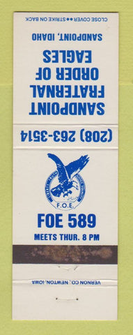Matchbook Cover - Eagles Club Sandpoint ID