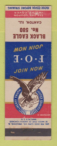 Matchbook Cover - Eagles Club Canton IL WEAR