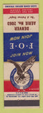 Matchbook Cover - Eagles Club Denver Colorado