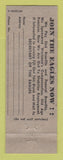 Matchbook Cover - Eagles Club Denver Colorado