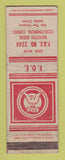 Matchbook Cover - Eagles Club Columbus OH WEAR