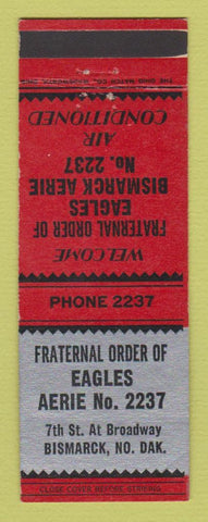 Matchbook Cover - Eagles Club Bismarck ND